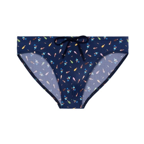 HOM Swimwear Summer navy blue swim brief