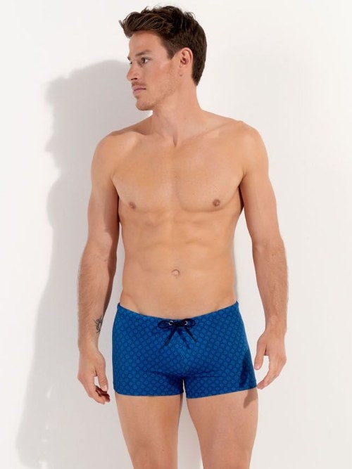 HOM Swimwear Hendaye blue swim boxer