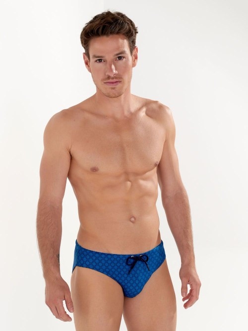 HOM Swimwear Hendaye blue swim brief