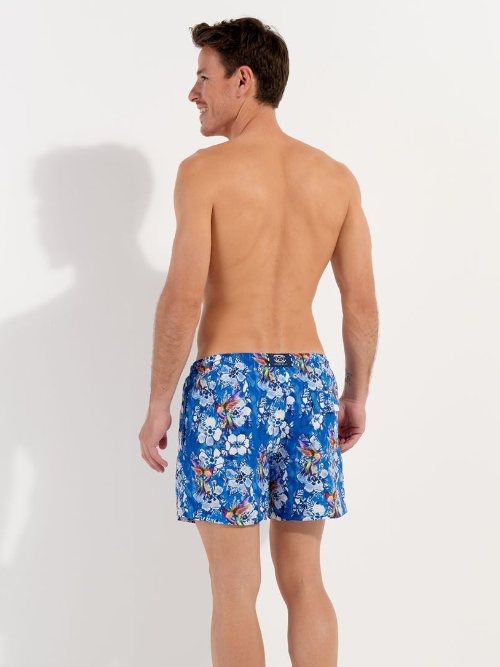 HOM Swimwear Colibris blue swimshort