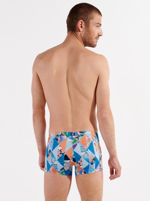 HOM Swimwear Port Cros blue swim boxer