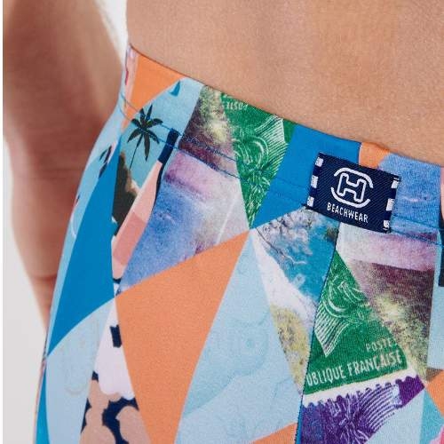 HOM Swimwear Port Cros blue swim boxer