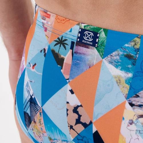 HOM Swimwear Port Cros blue swim brief