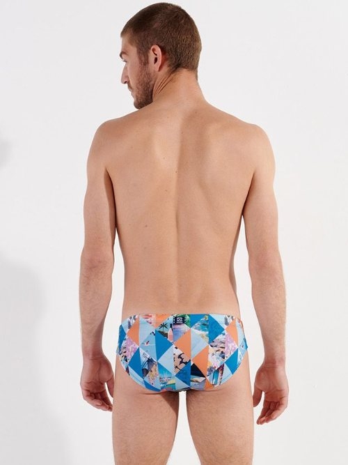 HOM Swimwear Port Cros blue swim brief
