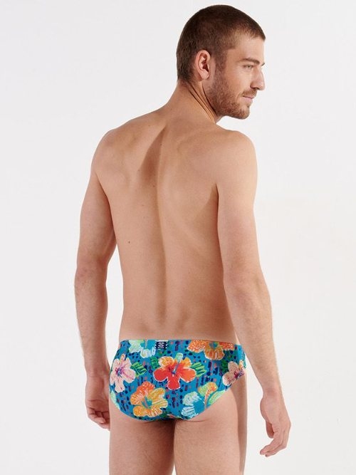 HOM Swimwear Dino aqua swim brief