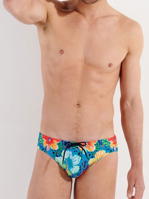 HOM Swimwear Dino aqua swim brief