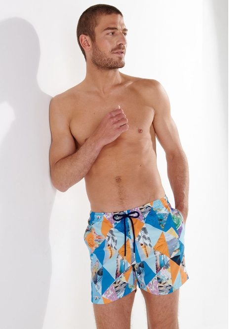 HOM Swimwear Port Cros blue swimshort