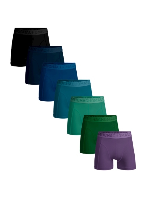 Muchachomalo Solid  black cotton boxer short