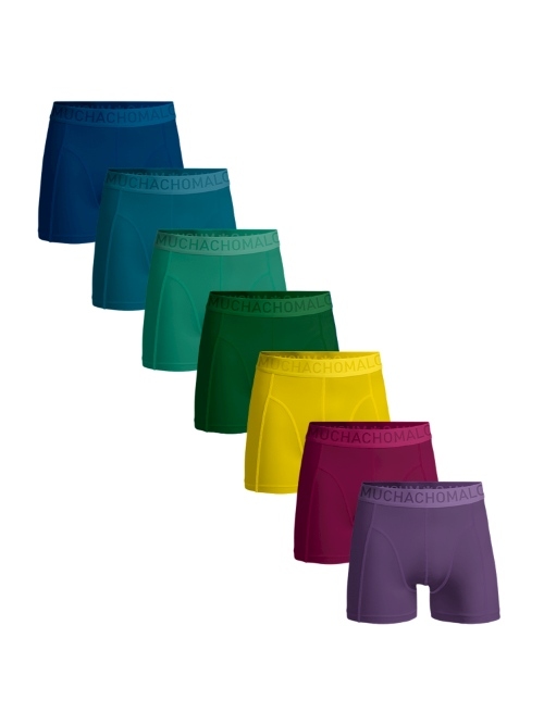 Muchachomalo Solid  blue cotton boxer short