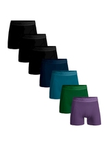 Muchachomalo Solid  black cotton boxer short