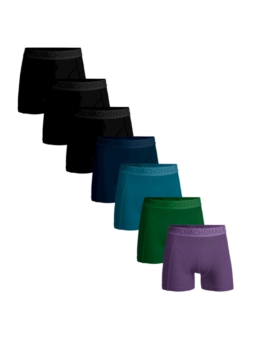 Muchachomalo Solid  black cotton boxer short