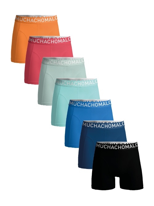 Muchachomalo Solid  black cotton boxer short