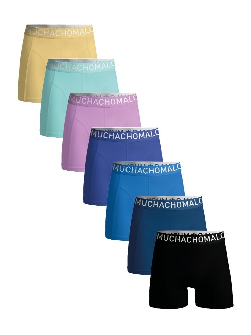 Muchachomalo Solid  black cotton boxer short