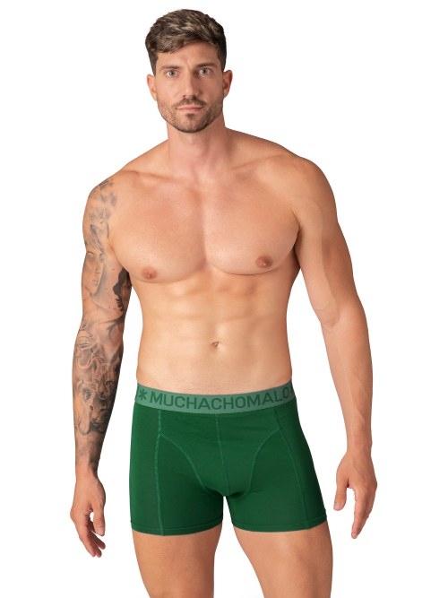 Muchachomalo Solid  blue cotton boxer short