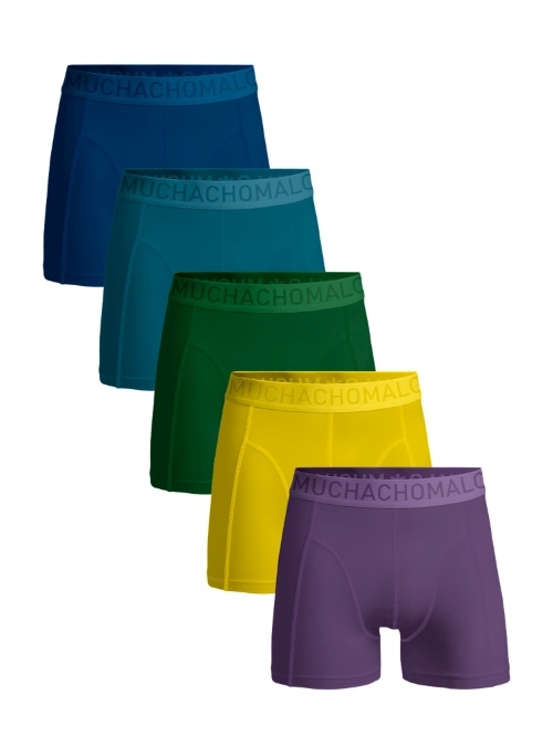 Muchachomalo Solid  blue cotton boxer short