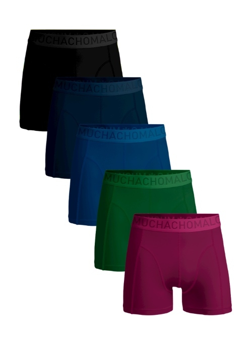 Muchachomalo Solid  black cotton boxer short