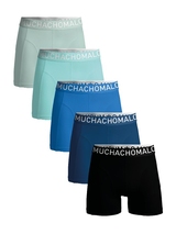 Muchachomalo Solid  black cotton boxer short