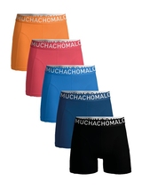 Muchachomalo Solid  black cotton boxer short