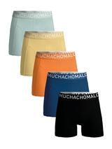 Muchachomalo Solid  black cotton boxer short