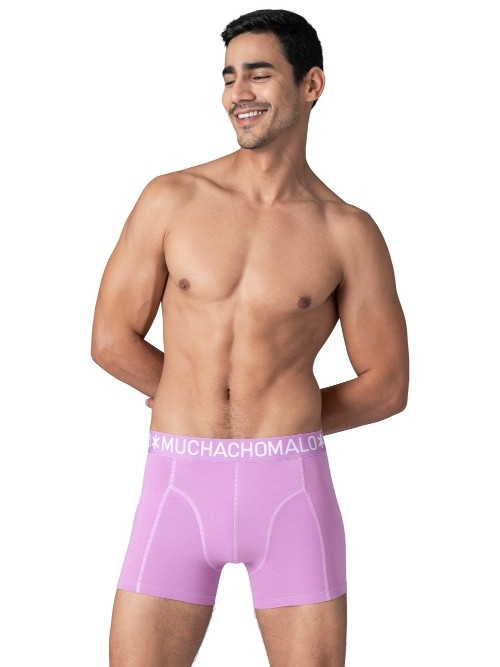 Muchachomalo Solid  red cotton boxer short