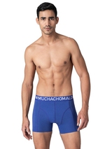 Muchachomalo Solid  blue cotton boxer short