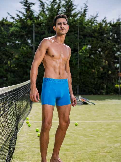 Muchachomalo Solid  blue sport boxershort