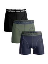 Muchachomalo Solid  navy blue cotton boxer short