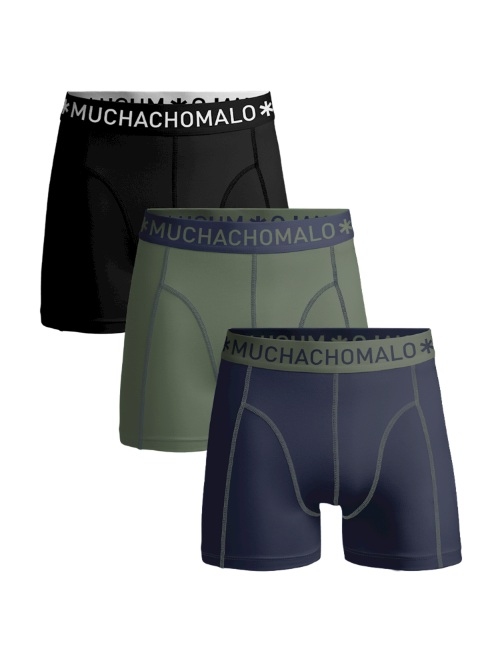 Muchachomalo Solid  navy blue cotton boxer short