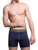Muchachomalo Solid  navy blue cotton boxer short