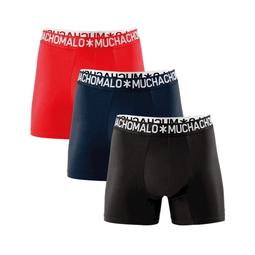 Muchachomalo Solid  black cotton boxer short