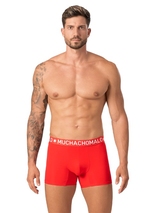 Muchachomalo Solid  black cotton boxer short
