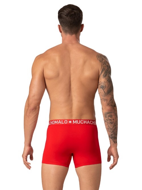 Muchachomalo Solid  black cotton boxer short