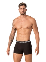 Muchachomalo Solid  navy blue cotton boxer short