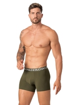 Muchachomalo Solid  navy blue cotton boxer short
