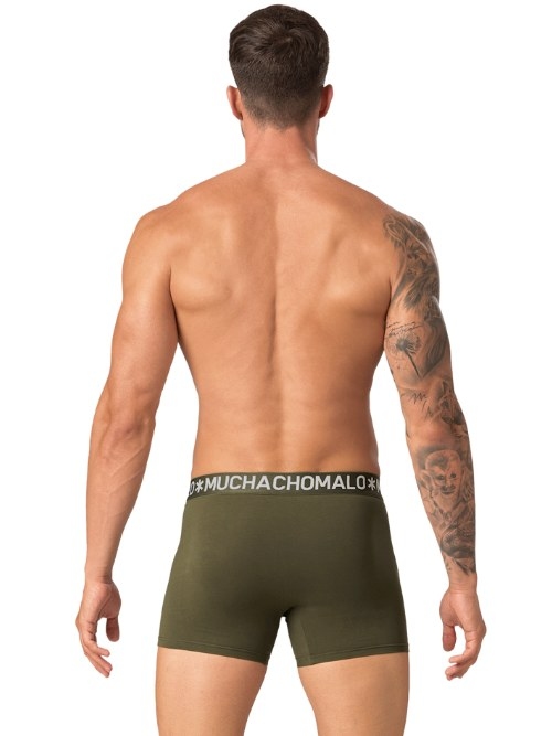 Muchachomalo Solid  navy blue cotton boxer short