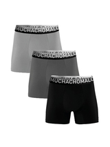 Muchachomalo Solid  black cotton boxer short