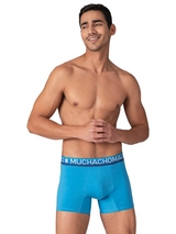 Muchachomalo Solid  blue cotton boxer short