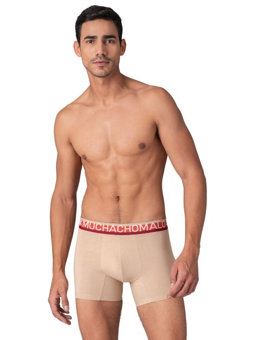 Muchachomalo Solid  red cotton boxer short