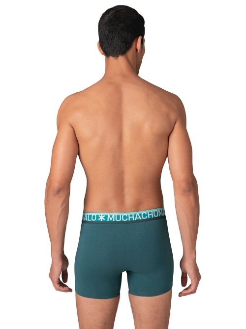 Muchachomalo Solid  green cotton boxer short