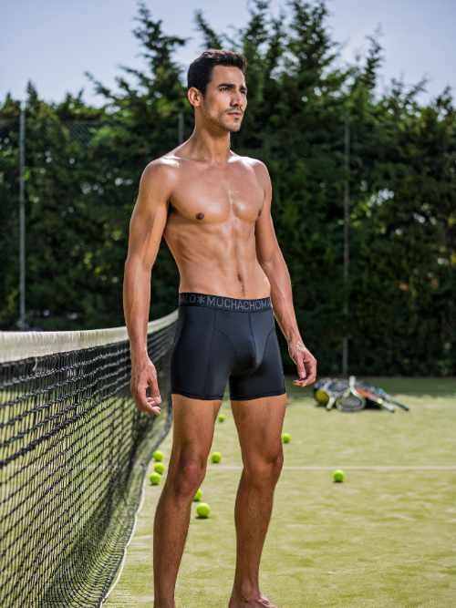 Muchachomalo Solid  black sport boxershort