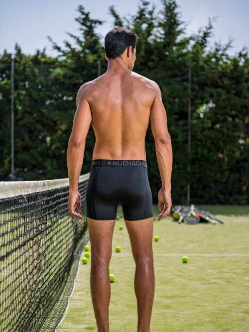 Muchachomalo Solid  black sport boxershort