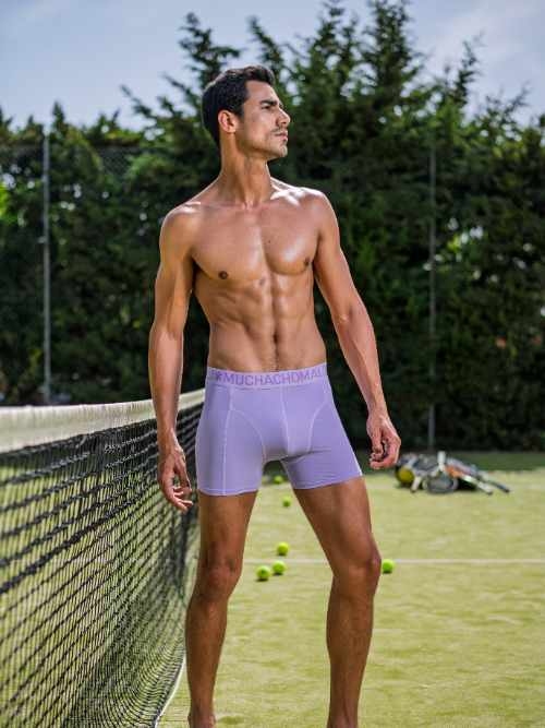 Muchachomalo Solid  purple sport boxershort