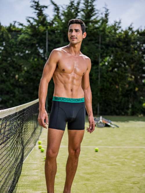 Muchachomalo Solid  black sport boxershort