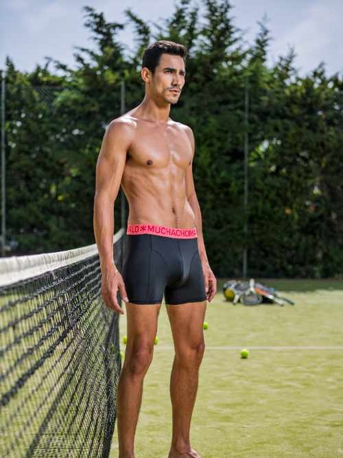 Muchachomalo Solid  black sport boxershort