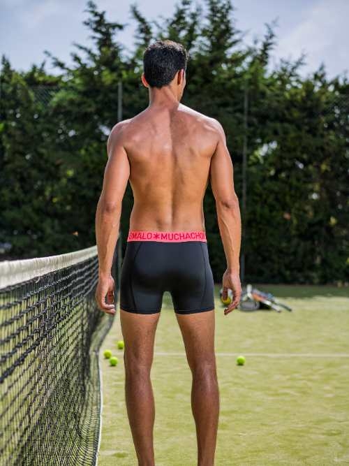 Muchachomalo Solid  black sport boxershort
