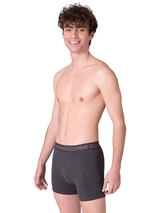 Muchachomalo Solid  black cotton boxer short