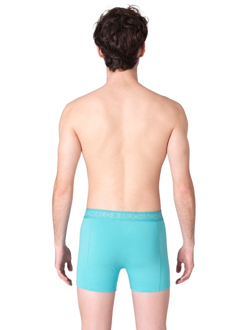 Muchachomalo Solid  blue cotton boxer short
