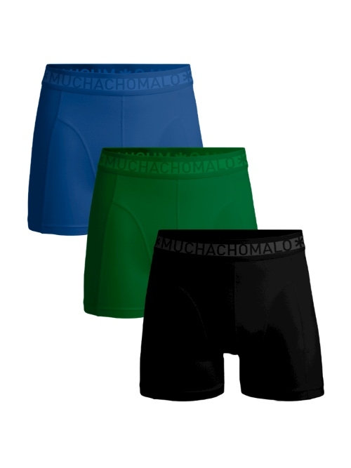 Muchachomalo Solid  black cotton boxer short