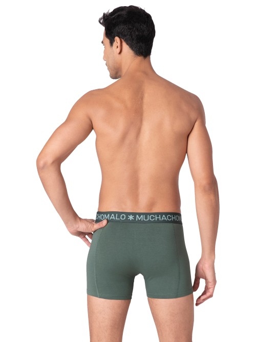 Muchachomalo Solid  blue cotton boxer short