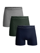 Muchachomalo Solid  blue cotton boxer short